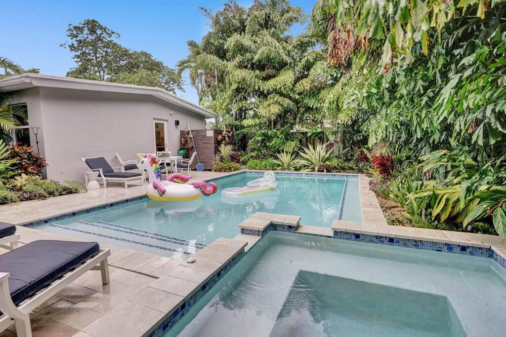 Willa Stylish Tropical Oasis Hot Tub Pool Bbq Fort Lauderdale Zewnętrze zdjęcie