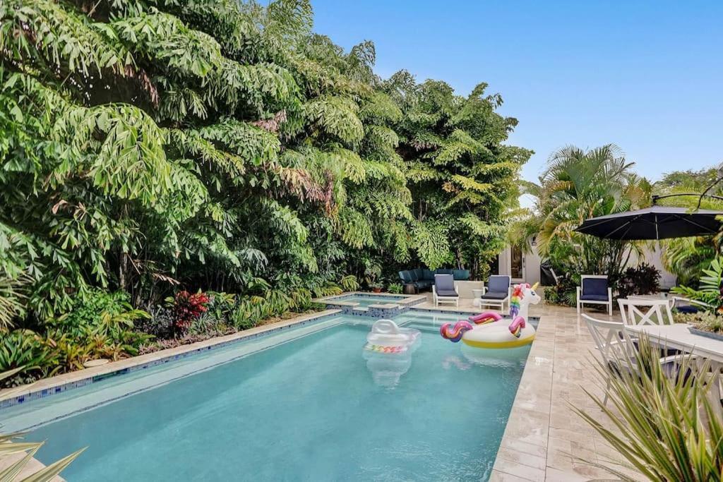 Willa Stylish Tropical Oasis Hot Tub Pool Bbq Fort Lauderdale Zewnętrze zdjęcie